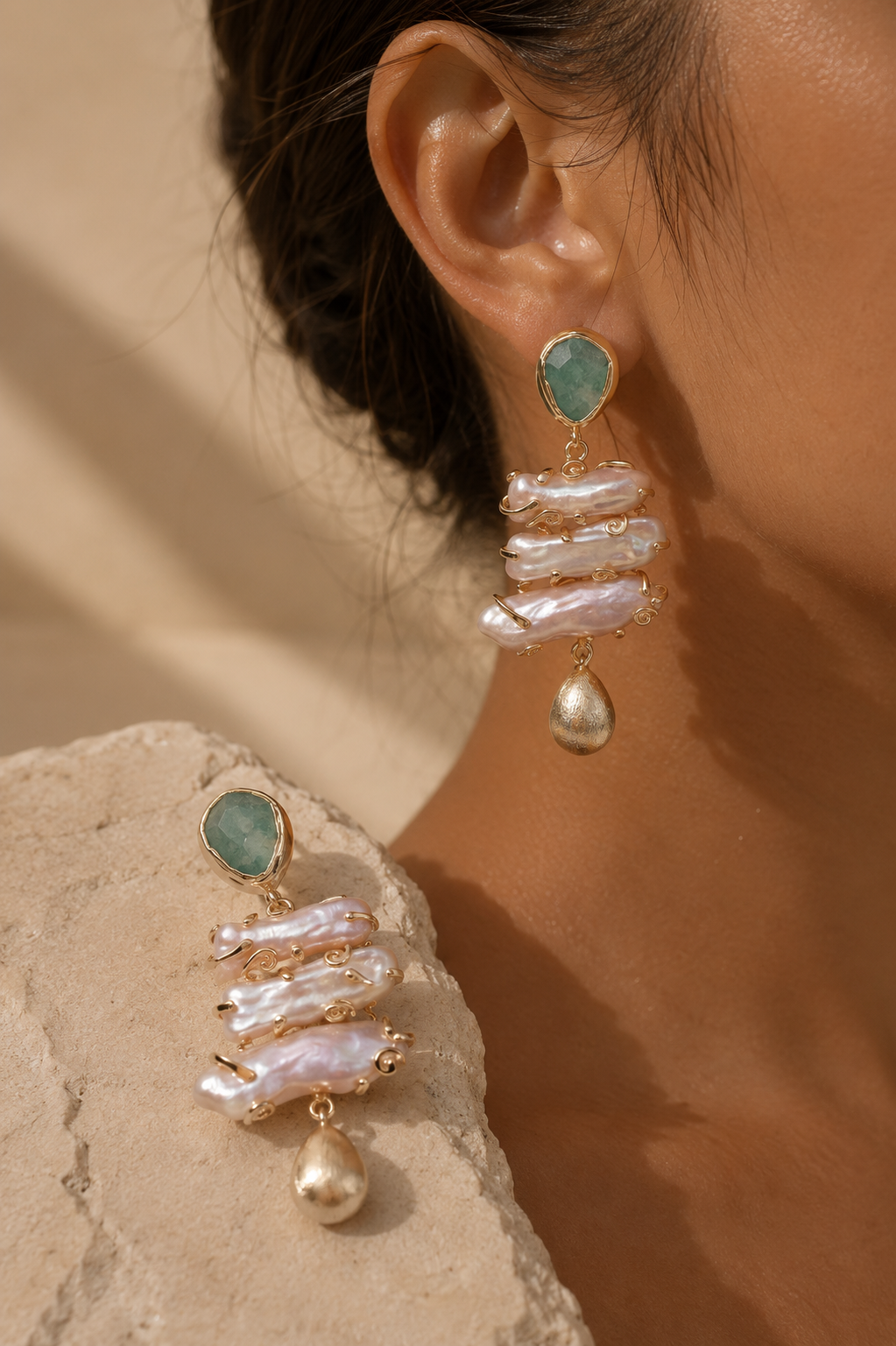 Aurora pear Earings